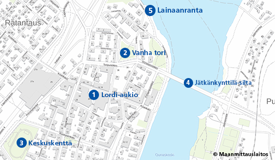 Puolustusvoimain lippujuhlan päivän paraatin 2019 tapahtumia kartalla. Kuva: puolustusvoimat