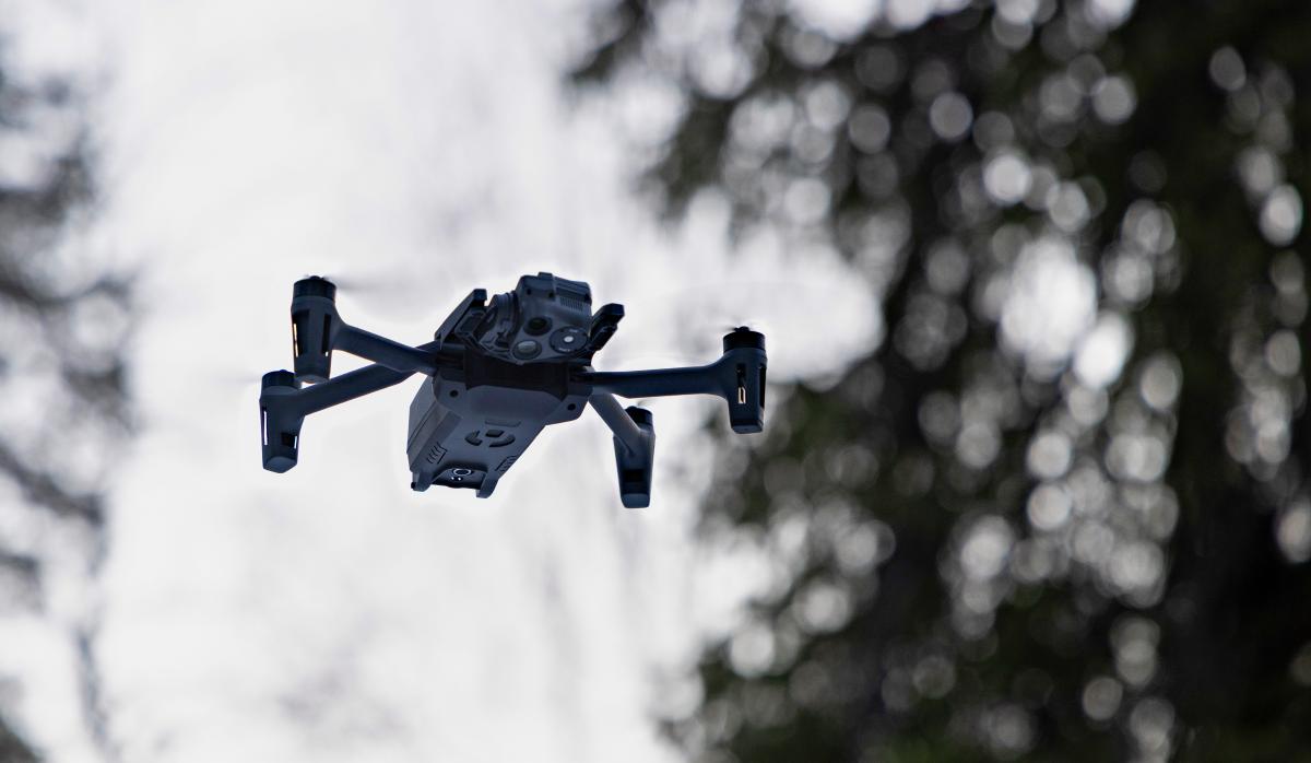 Photo: Parrot Anafi USA unmanned aerial system in flight.