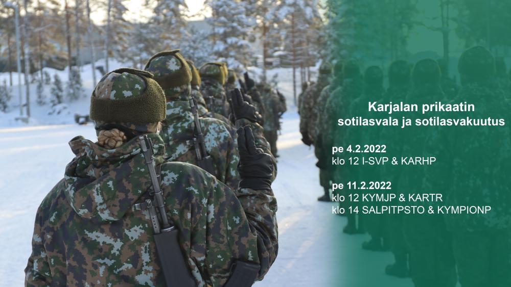 Karjalan prikaatin sotilasvala- ja sotilasvakuutustilaisuudet