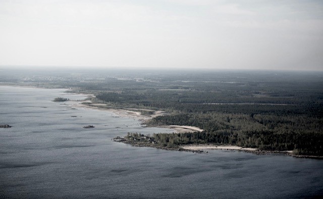 Ilmakuva Lohtajan Vattajanniemen alueesta