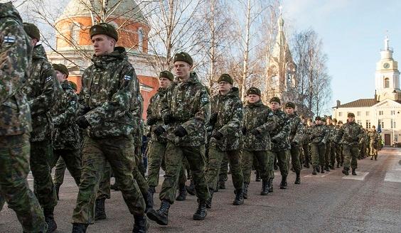 National Parade on the Finnish Independence Day in Hamina