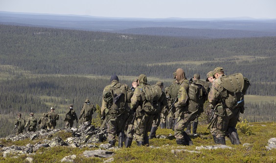 Jääkärit kaukopartiomarssilla