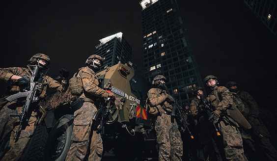 Gardesjägarregementet övar i Tusby, Borgå, Helsingfors och Esbo 7.-10. April