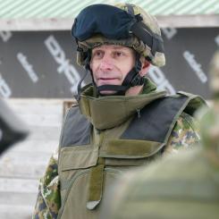 Kapteeni (res.) Salo oli tyytyväinen Pohjois-Kymen maakuntakomppanian joukkojen toimintaan.