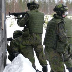 Pohjois-Kymen maakuntakomppanian joukot harjoittelivat Taipalsaarella.