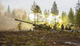In the north exercising multinational fires and combat operating