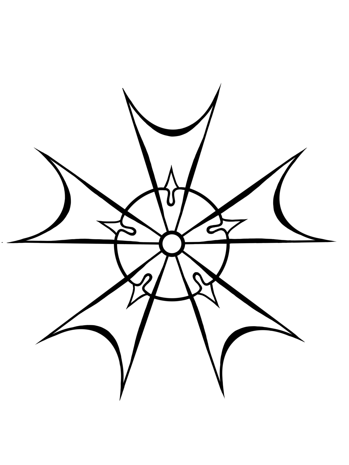 mustavalkoinen graafinen kurssin logo