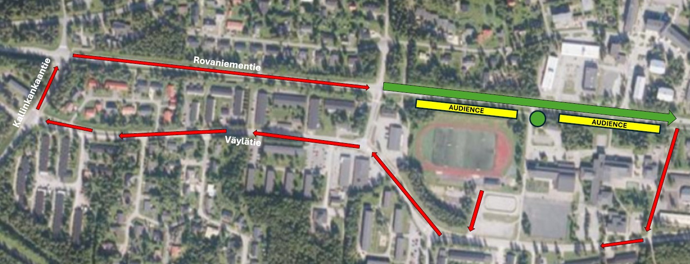 The route of the parade.