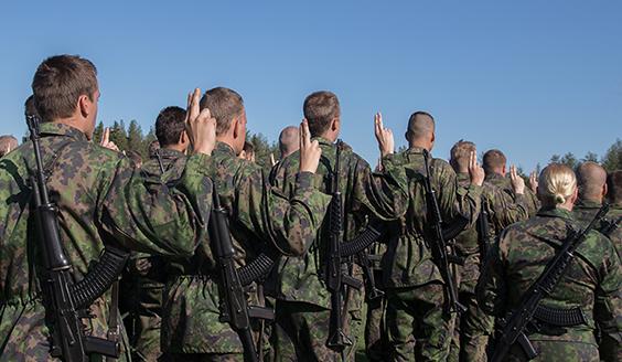 The military oath and affirmation ceremonies of the July 2022 contingent recruits in the Pori Brigade