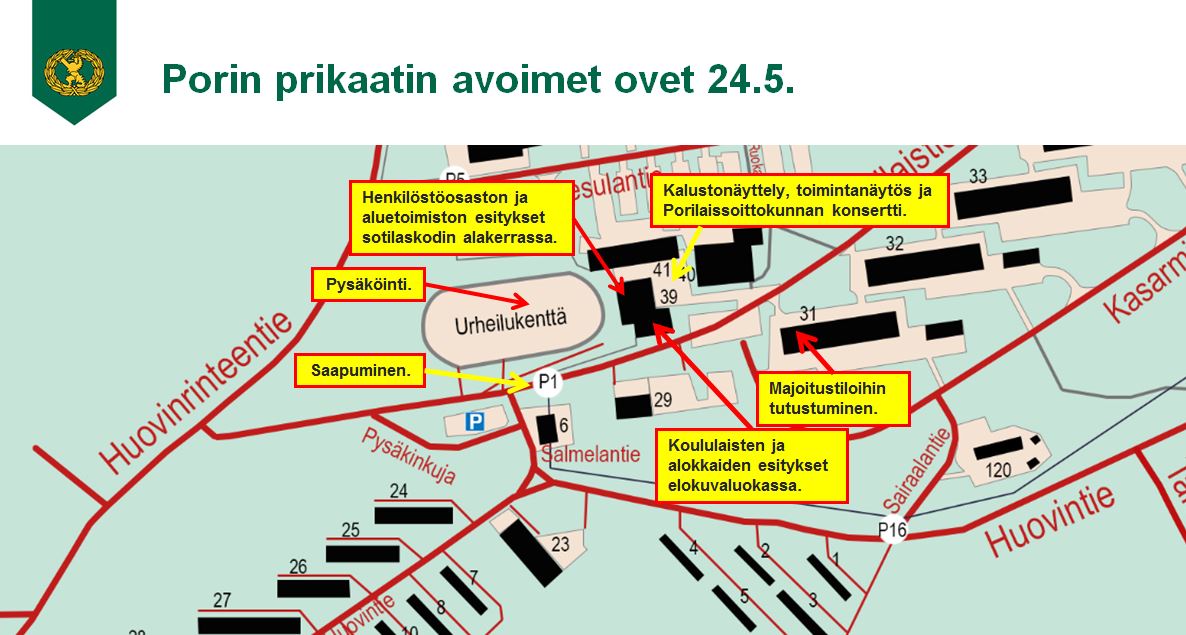 porin prikaati kartta Avoimien Ovien Paiva Porin Prikaatissa Sakylassa Maavoimat porin prikaati kartta