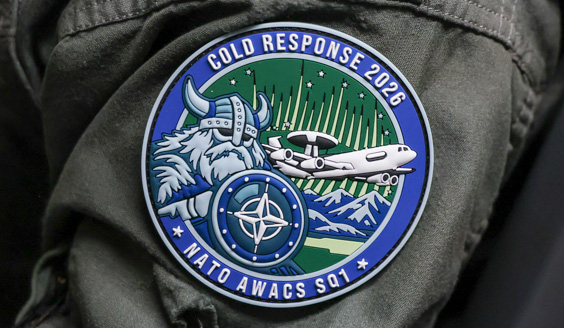 A Cold Response 26 themed AWACS shoulder patch.