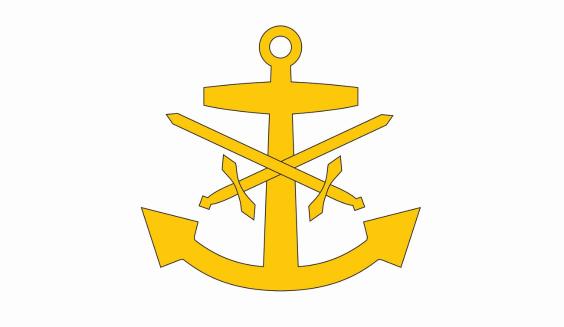 The Coastal Fleet’s logo with an anchor and two swords