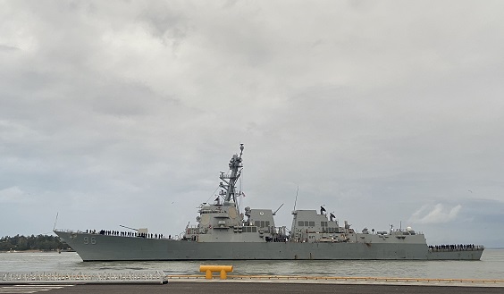 Ship is about to moor.